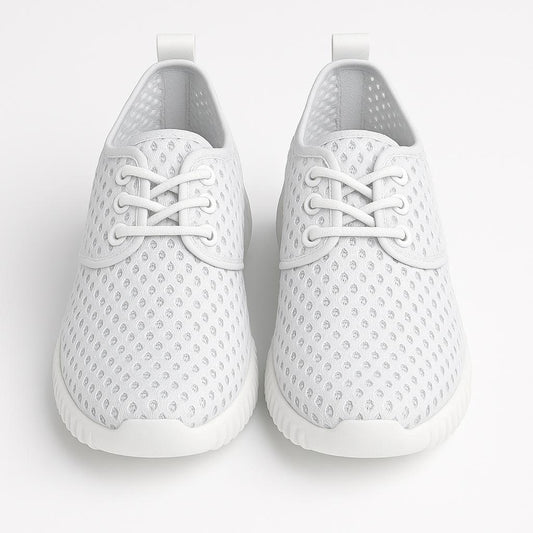 Breathable Mesh Lace-Up Walking Sneakers – Lightweight & Comfortable